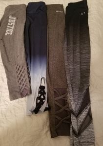 Bundle of 4 Justice for girls active leggings